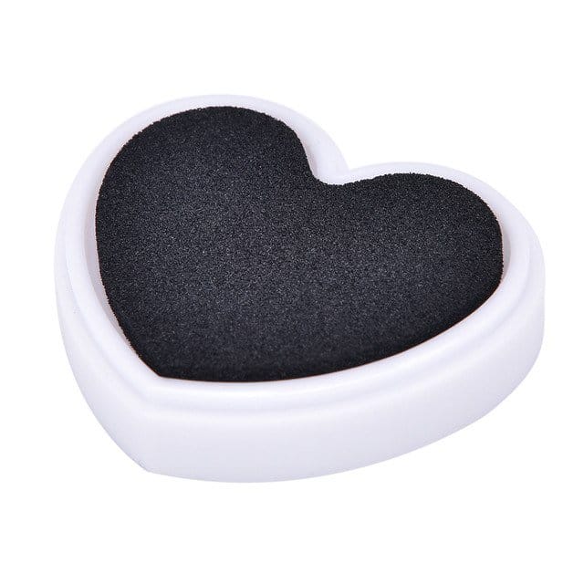 Colorful Heart shaped Ink Pad - Black