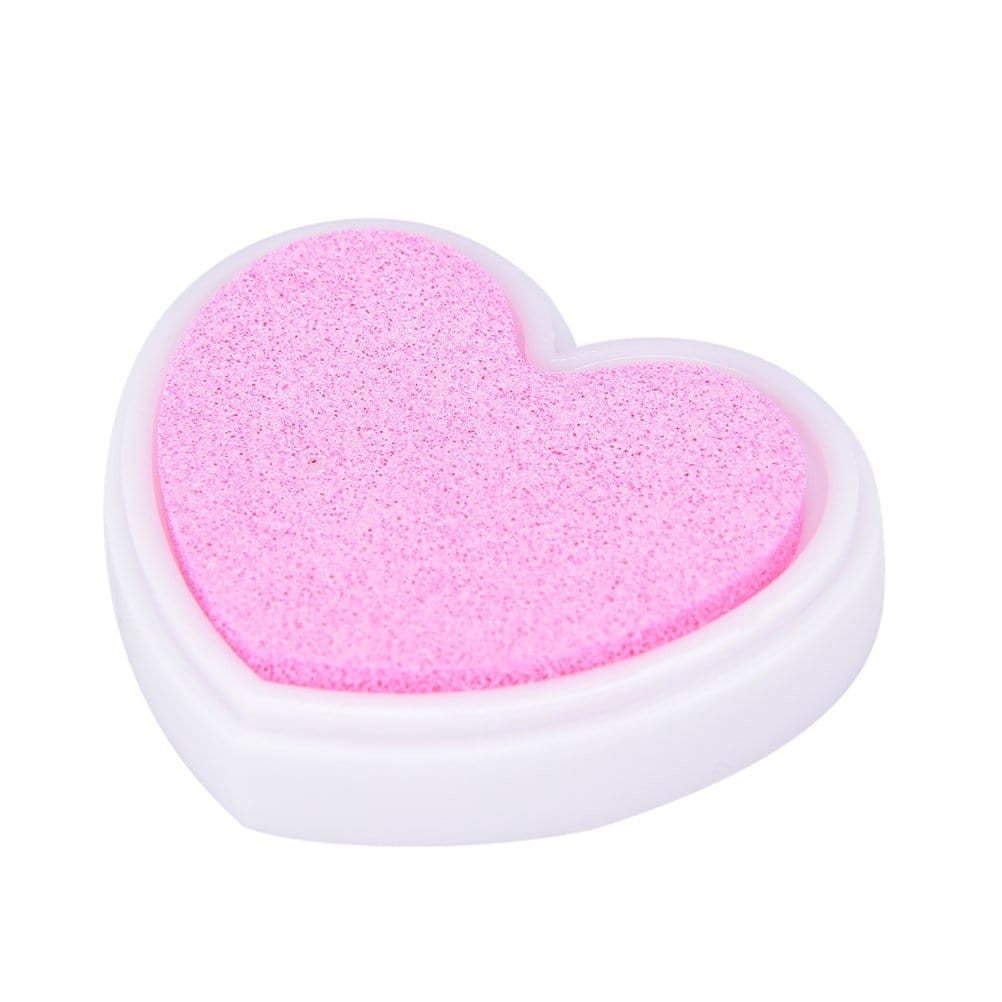 Colorful Heart shaped Ink Pad - Baby Pink