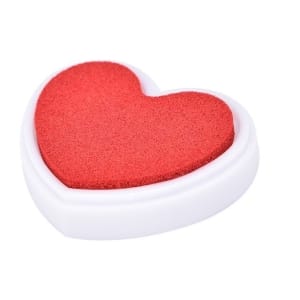 Colorful Heart shaped Ink Pad - Red