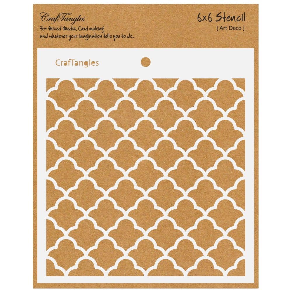 CrafTangles 6"x6" Stencil - Art Deco CTCS100 craftangles stencils art deco CrafTangles 6"x6" Stencil - Art Deco