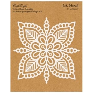 CrafTangles 6"x6" Stencil - 4 Leaf Lace