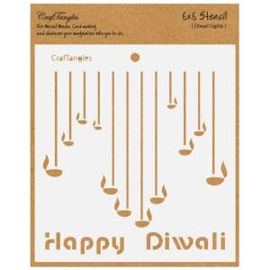 CrafTangles 6"x6" Stencil - Diwali Lights
