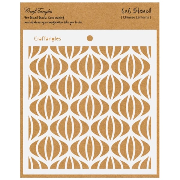 CrafTangles 6"x6" Stencil - Chinese Lanterns
