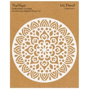 CrafTangles 6"x6" Stencil - Diwali Lace