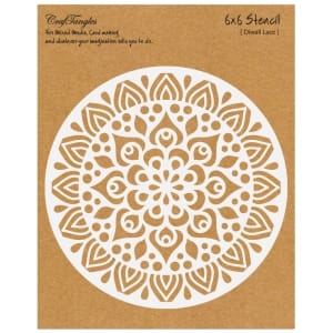 CrafTangles 6"x6" Stencil - Diwali Lace