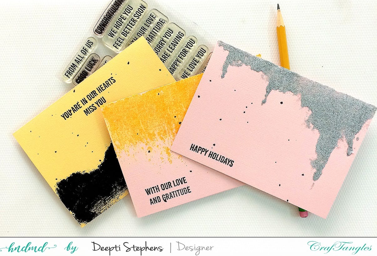 CrafTangles Photopolymer Stamps - From all of Us Deepti Holiday Cards Deepti_Holiday_Cards