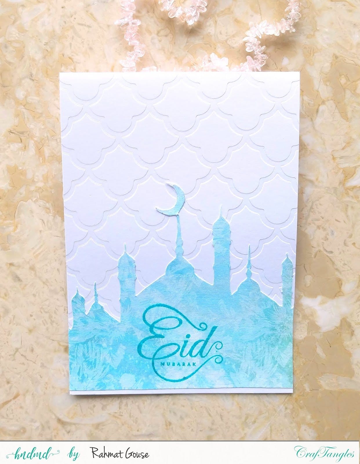 CrafTangles 6"x6" Create a scene Stencil - Eid Mubarak Eid Card 2 Eid_Card_2