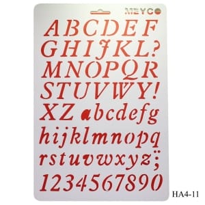 Cake Stencil - Alphabets (A4)