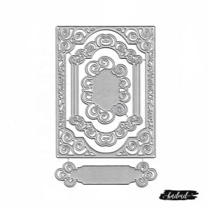 Steel Dies - Ornate Rectangles with Label (Set of 4 dies)