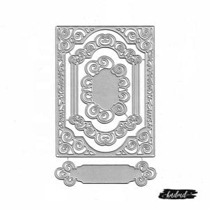 Steel Dies - Ornate Rectangles with Label (Set of 4 dies)
