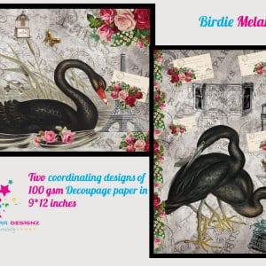 Nakshathra Designz Decoupage paper - Birdie Melange