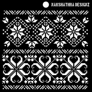 Nakshathra Designs 6"x6" Stencil - Knit Magic