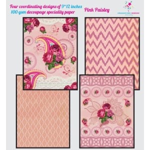 Nakshathra Designz Decoupage paper - Pink Paisley