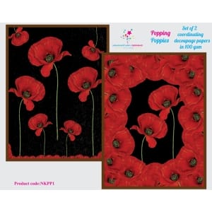 Nakshathra Designz Decoupage paper - Popping Poppies