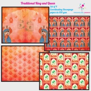 Nakshathra Designz Decoupage paper - Traditional King and Queens