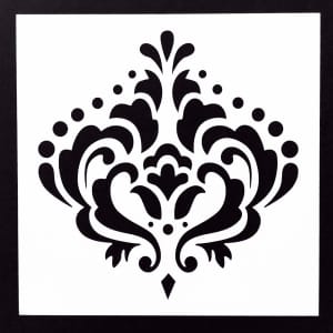 Stencil - Large Damask (5 by 5 inch)