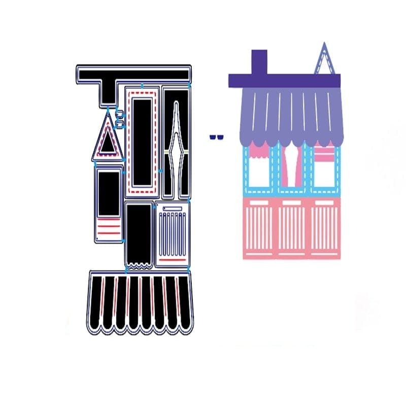 Steel Dies - House Die (Set of 10 dies) SD 942 Steel cutting die house Steel Dies - House Die (Set of 10 dies)