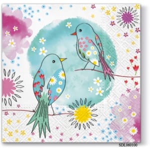 A pack of 12 by 12 inch Decoupage Napkins(5 pcs) - Welcome to Paradise