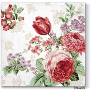 A pack of 13 by 13 inch Decpoupage Napkin Paper (SDL090100) - Set of 5 pcs