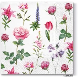 A pack of 13 by 13 inch Decpoupage Napkin Paper (SDL092800) - Set of 5 pcs