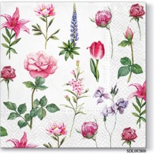 A pack of 13 by 13 inch Decpoupage Napkin Paper (SDL092800) - Set of 5 pcs