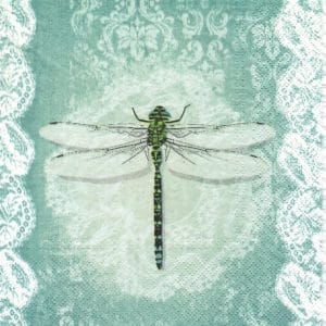 A pack of 12 by 12 inch Decoupage Napkins(5 pcs) - Dragonfly