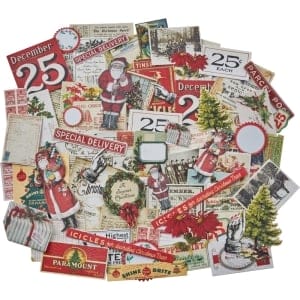 Tim Holtz Idealogy Ephemera Pack - Christmas Tiny Die cuts (86/pkg)