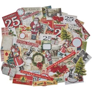 Tim Holtz Idealogy Ephemera Pack - Christmas Tiny Die cuts (86/pkg)
