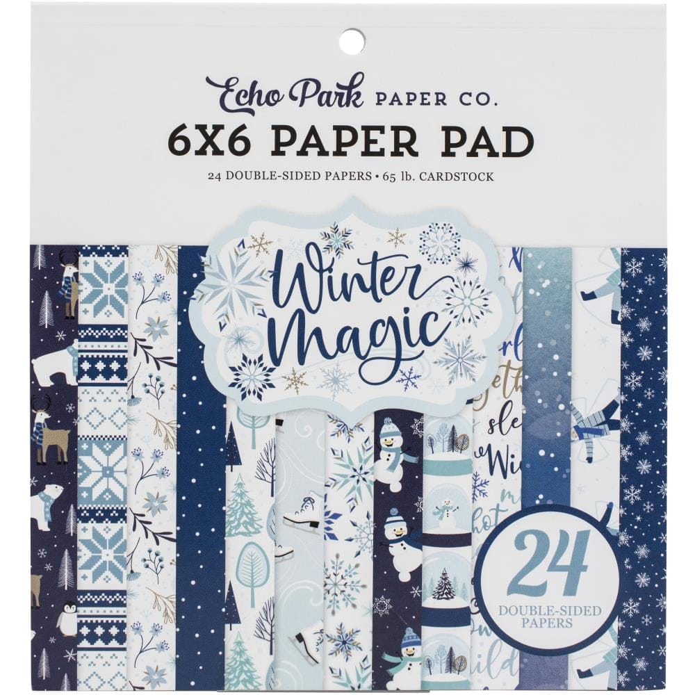 Echo Park Double-Sided Paper Pad 6"X6" 24/Pkg - Winter Magic WIM223023 echo park paper under winter magic Echo Park Double-Sided Paper Pad 6"X6" 24/Pkg - Winter Magic