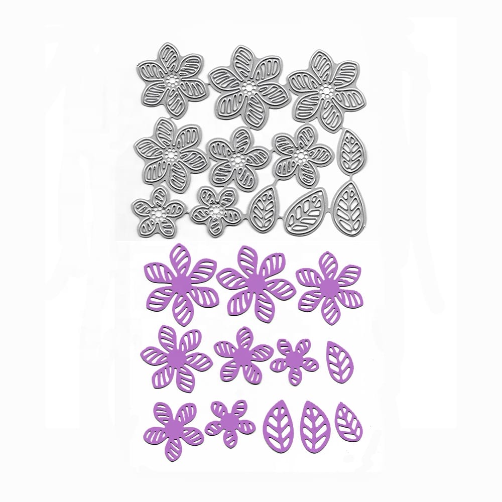 Steel Dies - Intricate Flowers (Set of 12 dies) XY1068 steel cutting dies CraftAdda Steel Dies - Intricate Flowers (Set of 12 dies)