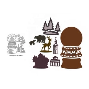 Steel Dies - Christmas Scene Globe (Set of 10 dies)