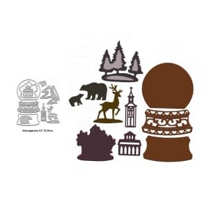 Steel Dies - Christmas Scene Globe (Set of 10 dies)