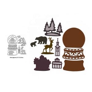 Steel Dies - Christmas Scene Globe (Set of 10 dies)