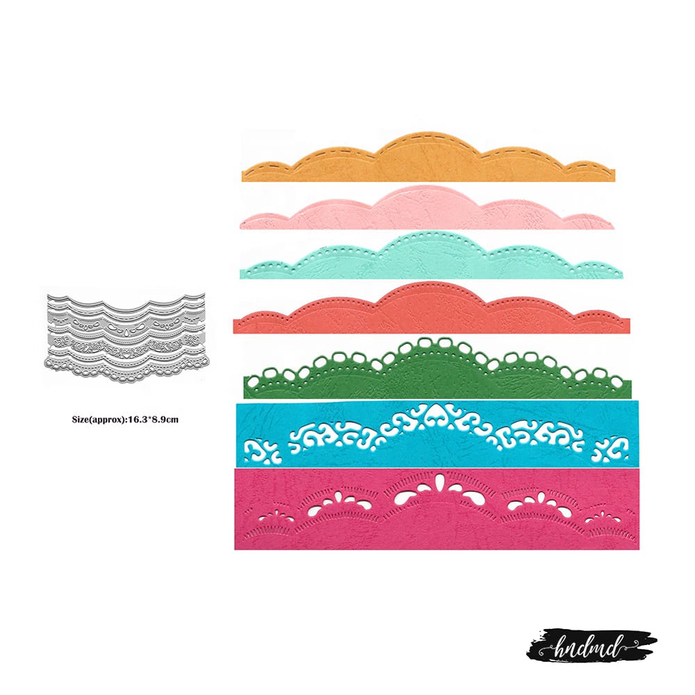 Steel Border Dies - Ornate Laces (Set of 7 dies) XY1212 steel cutting dies CraftAdda Steel Border Dies - Ornate Laces (Set of 7 dies)