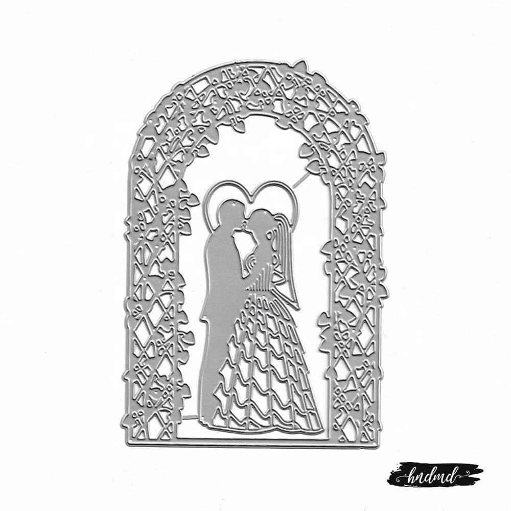 Steel Dies - Wedding Couple (Set of 2 dies) XY232 steel cutting dies CraftAdda Steel Dies - Wedding Couple (Set of 2 dies)