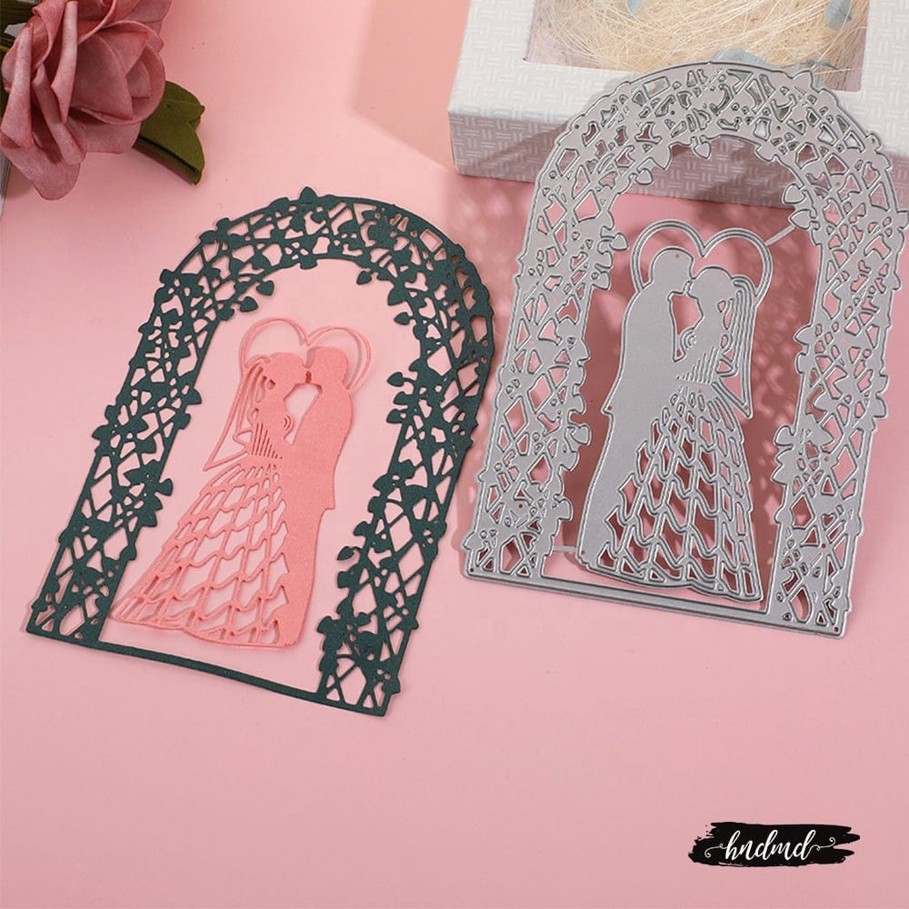 Steel Dies - Wedding Couple (Set of 2 dies) XY232 steel cutting dies CraftAdda 1 XY232_steel_cutting_dies_CraftAdda_1