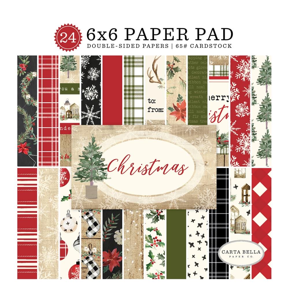 Carta Bella paper pad - Christmas (6by6 inch) cartabella 6by6 christmas paper pack Carta Bella paper pad - Christmas (6by6 inch)