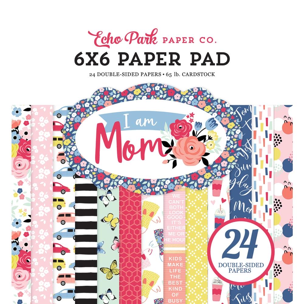 EchoPark paper pad - I am Mom (6by6 inch) echo park paper pack i am mom EchoPark paper pad - I am Mom (6by6 inch)