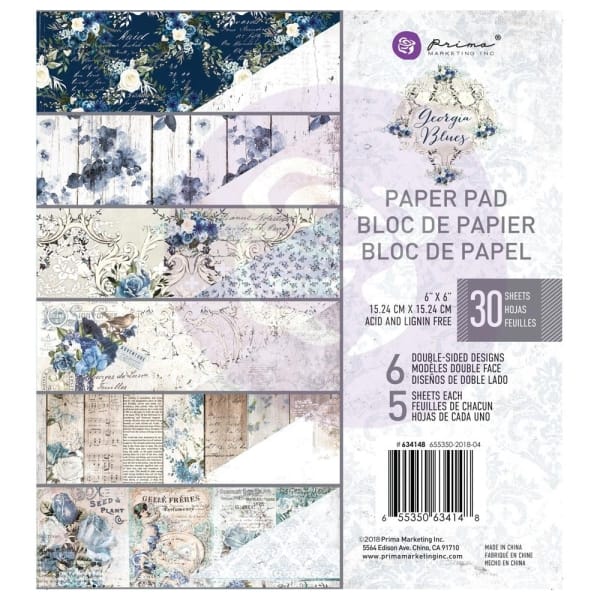 Prima - Georgia Blue - 6x6 Paperpack (30 double sided sheets)