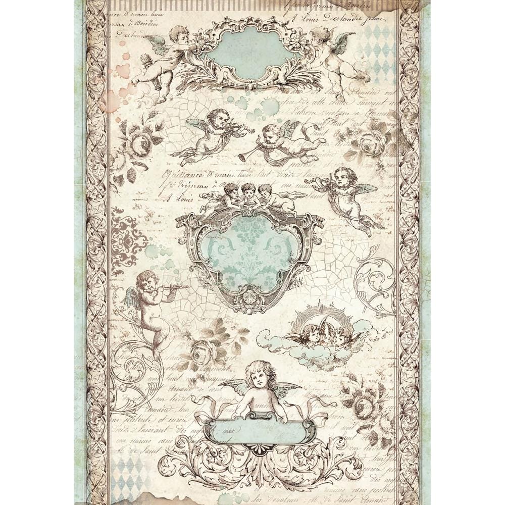 Stamperia Rice Paper A4 - Angel Tags