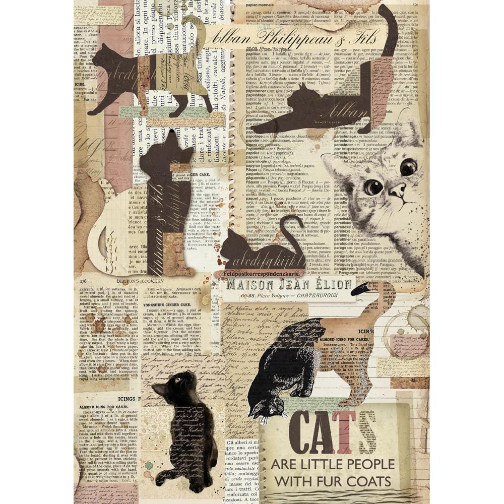 Stamperia Rice Paper A4 - Packed Cats stamperia decoupage paper DFSA4317 packed cats Stamperia Rice Paper A4 - Packed Cats