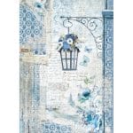 Stamperia Rice Paper A4 - Blue Land lamp