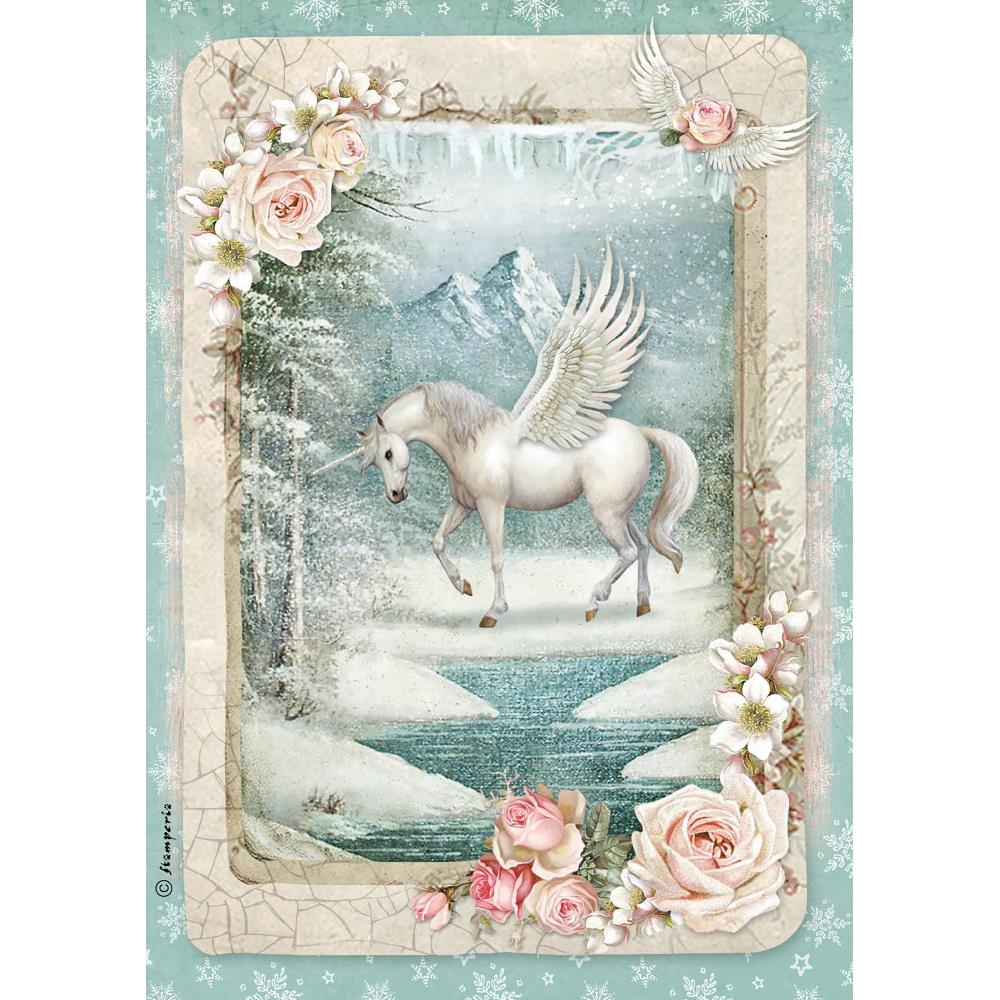 Stamperia Rice Paper A4 - Unicorn stamperia decoupage paper DFSA4346 unicorn Stamperia Rice Paper A4 - Unicorn