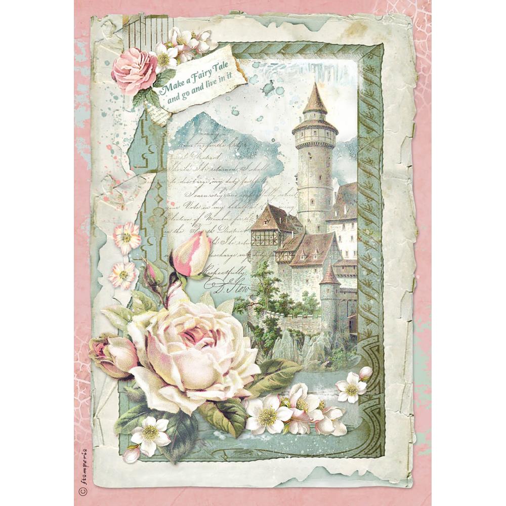 Stamperia Rice Paper A4 - Castle Fantasy stamperia decoupage paper castle fantasy Stamperia Rice Paper A4 - Castle Fantasy