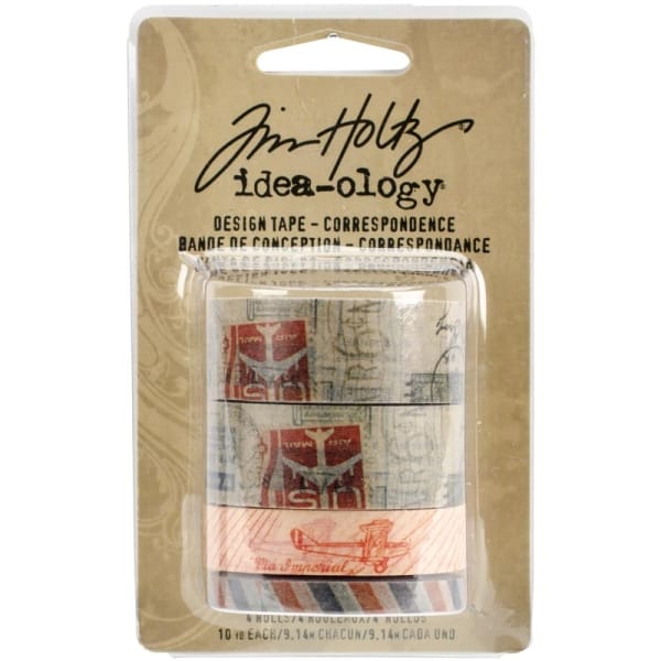 Tim Holtz ideaology Design Tape 4/Pkg - Correspondence