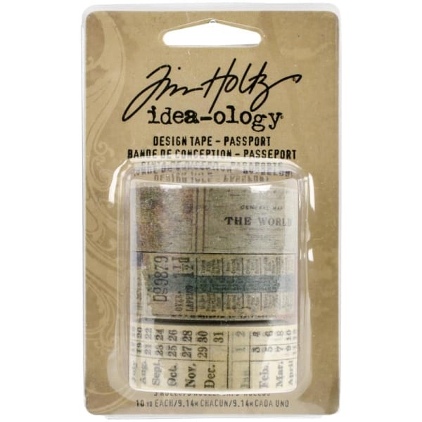Tim Holtz ideaology Design Tape 3/Pkg - Passport