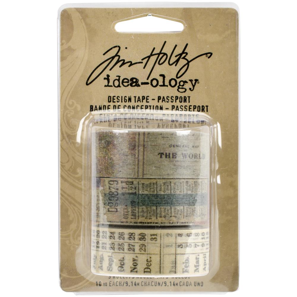 Tim Holtz ideaology Design Tape 3/Pkg - Passport timholtz Washi tape TH93194 passport Tim Holtz ideaology Design Tape 3/Pkg - Passport