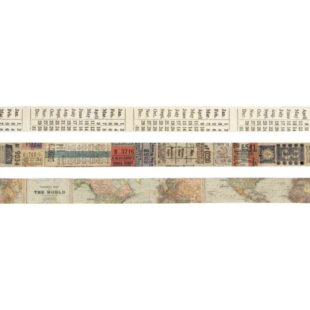 Tim Holtz ideaology Design Tape 3/Pkg - Passport timholtz Washi tape TH93194 passport 1 timholtz_Washi_tape_TH93194_passport_1
