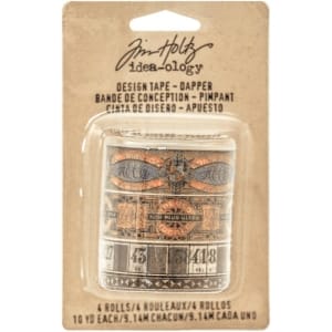 Tim Holtz ideaology Design Tape 4/Pkg - Dapper
