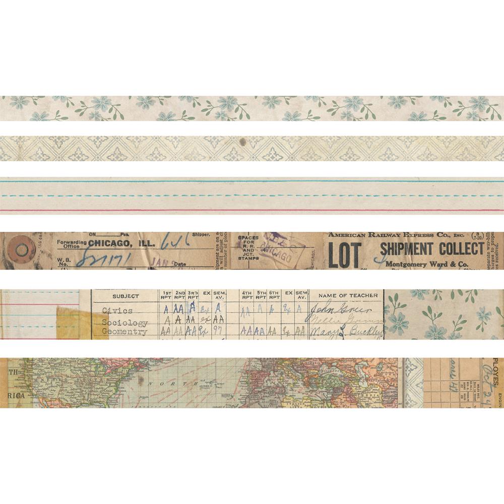 Tim Holtz ideaology Design Tape 6/Pkg - Elementary timholtz Washi tape TH93670 elementary 1 timholtz_Washi_tape_TH93670_elementary_1
